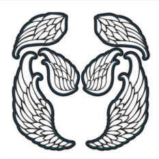 Die Cut Embossing Stencil Angel Wings