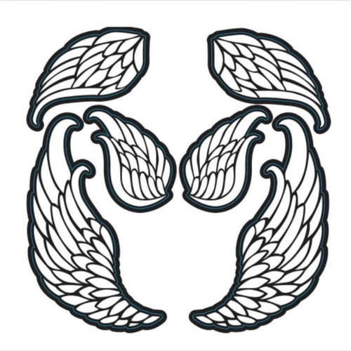 Die Cut Embossing Stencil Angel Wings