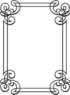 Embossing Folder Corner Scrolls