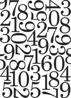 Embossing Folder Numbers