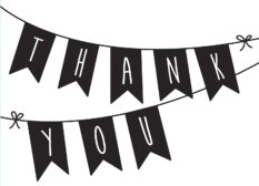 Embossing Folder Thank You Banner