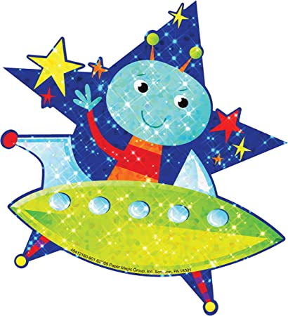 Alien Sparkle Paper Cut-Outs