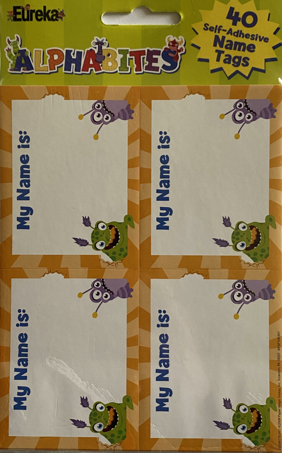 Alphabites Monster Name Tags