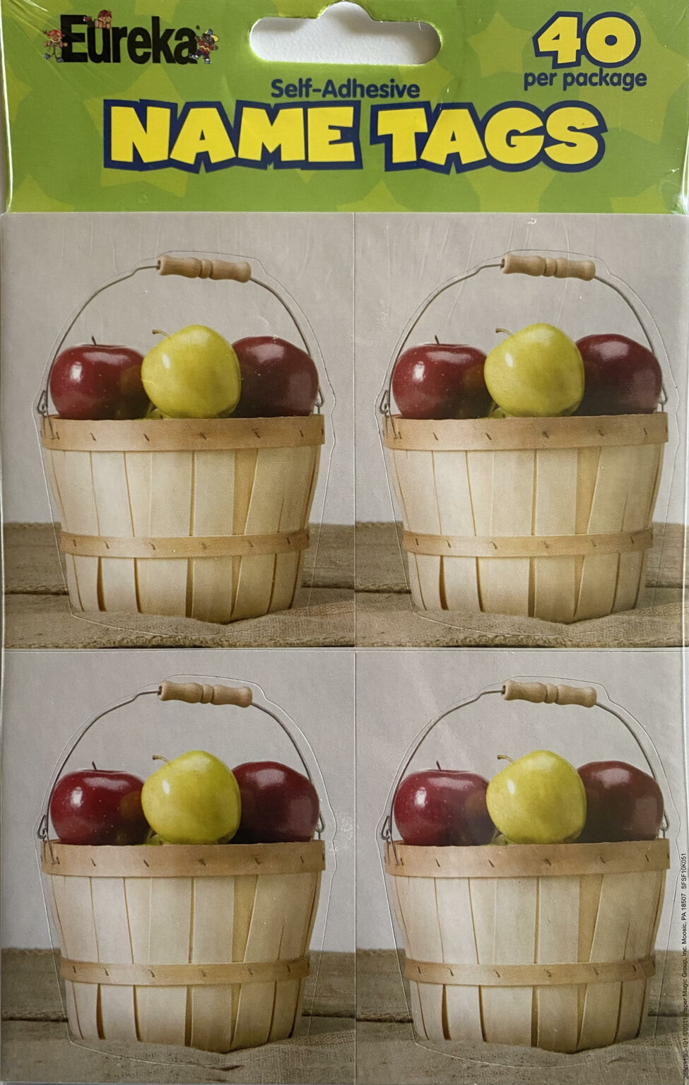 Apples In A Basket Name Tags