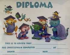 Monsters in Cap and Gown Diploma Certificates