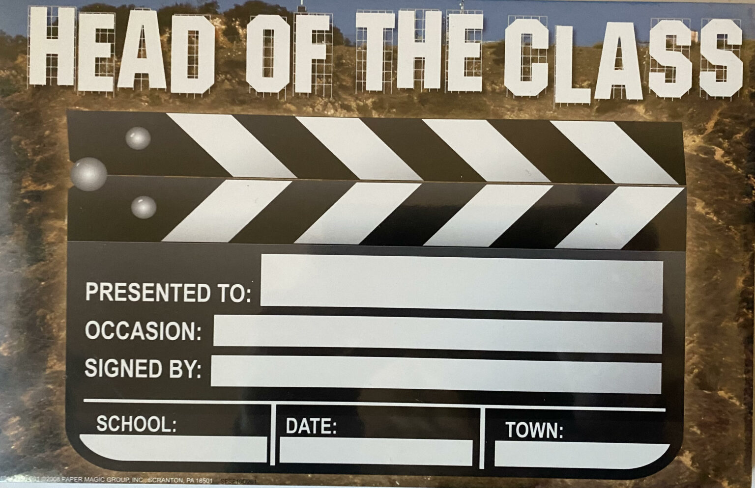 "Head of the Class" Clapperboard Recognition Awards