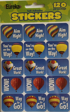 Hot Air Balloon Encouragement Stickers
