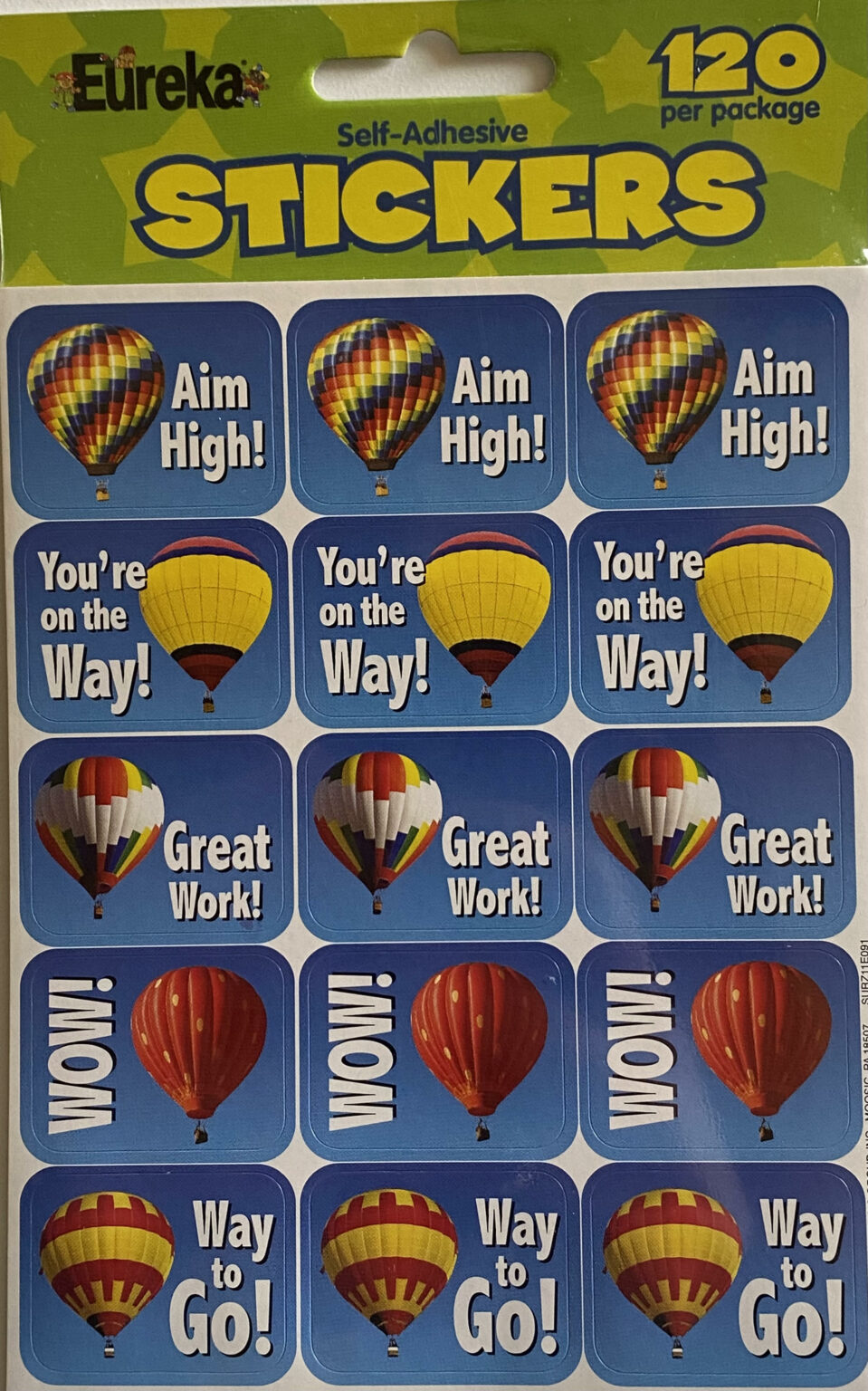 Hot Air Balloon Encouragement Stickers