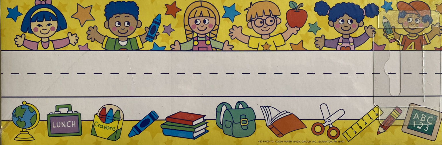 Kids and School Supplies Name Plates