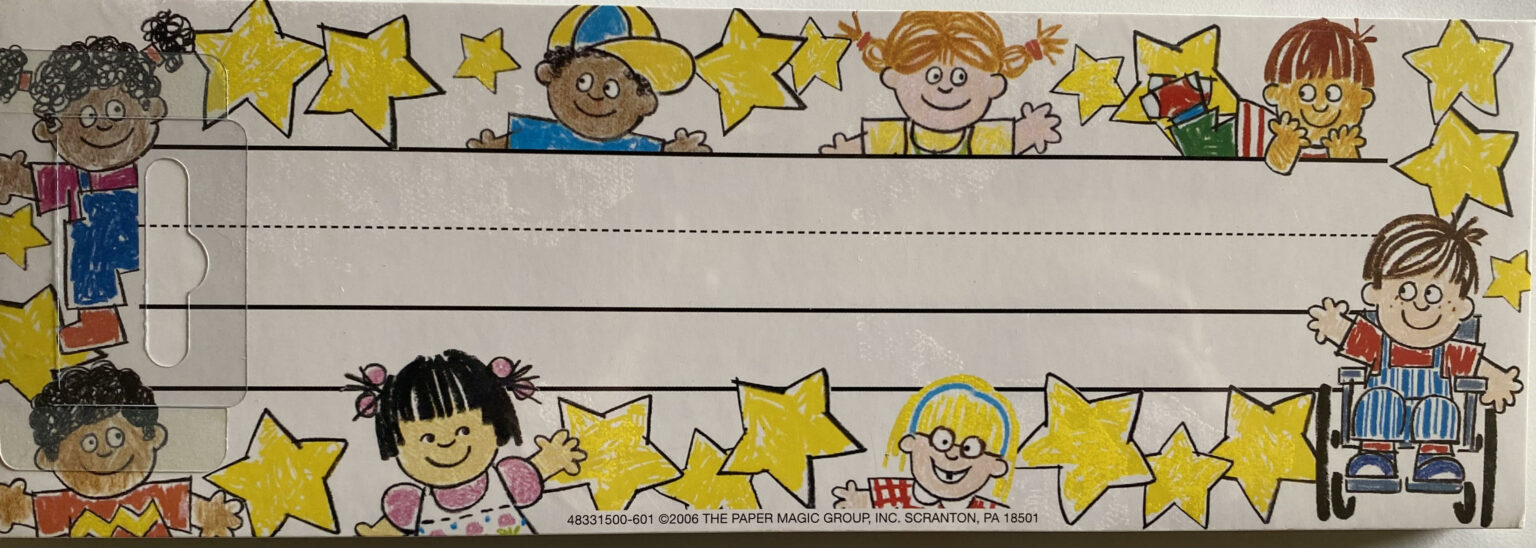 Kids and Stars Self-Adhesive Name Plates