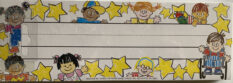 Kids and Stars Self-Adhesive Name Plates