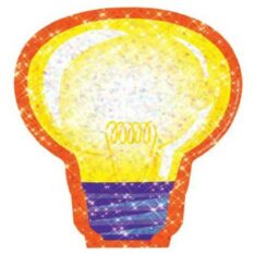 Light Bulb Sparkle Paper Cut-Outs
