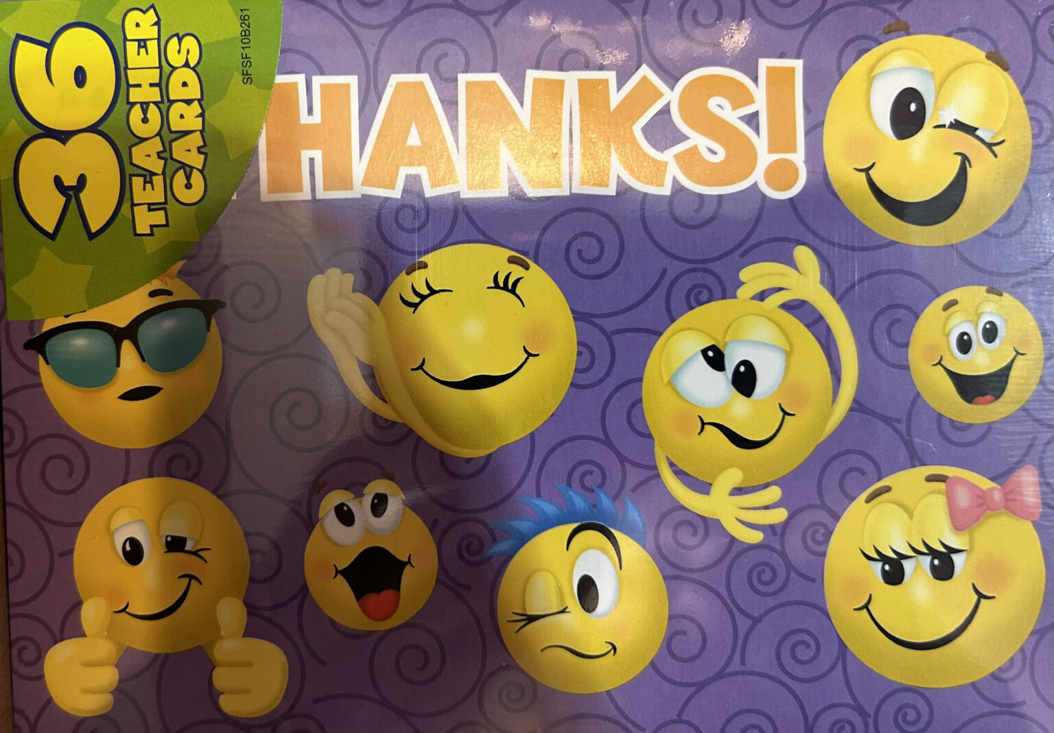 Smiley Thanks Teacher Cards