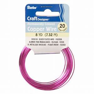 20 Gauge Permanently Colored Fuchsia Copper Wire