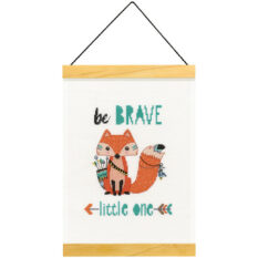 Be Brave, Little One Cross Stitch Banner Kit