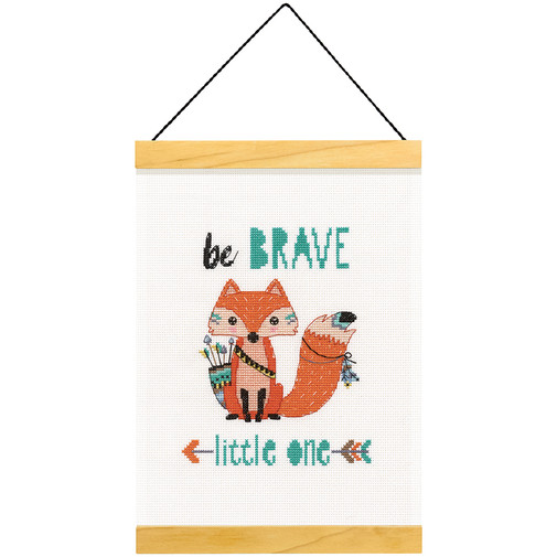 Be Brave, Little One Cross Stitch Banner Kit