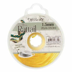 Dazzle-it! Rattail Cord 1.5mm Yellow