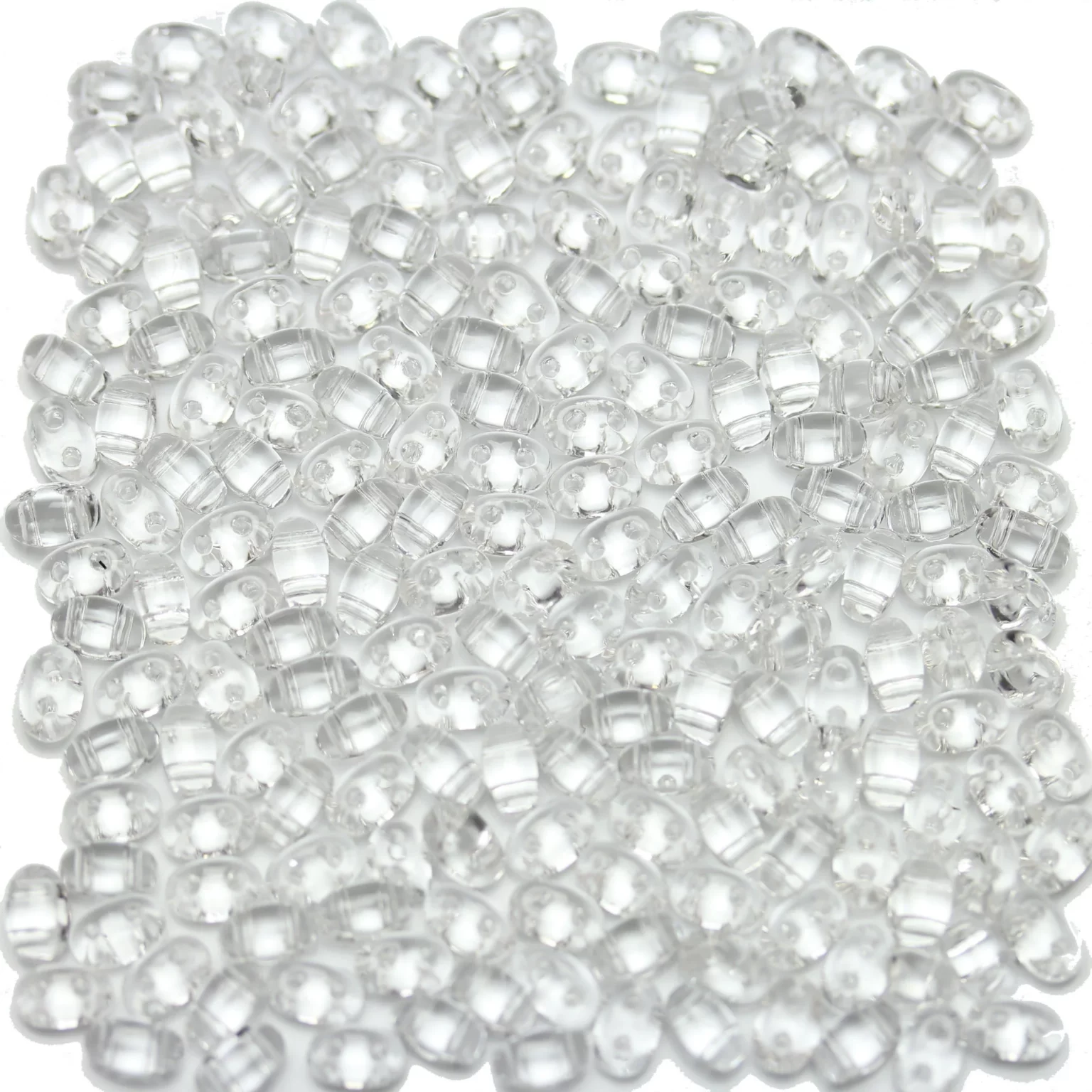 Crystal Czech 2-Hole Glass Beads