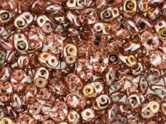 Gold Apollo Czech 2-Hole Glass Beads