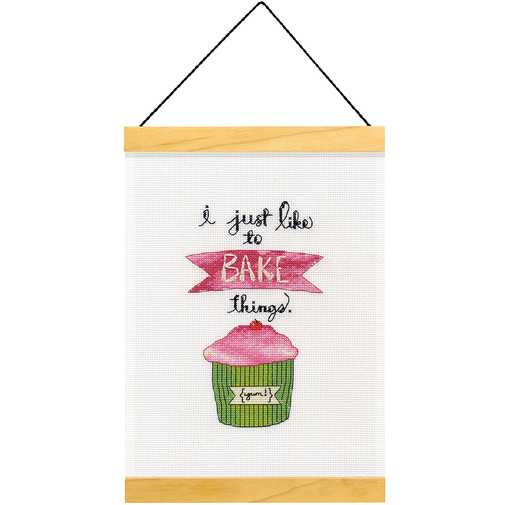 I Just Like to Bake Things Cross Stitch Banner Kit