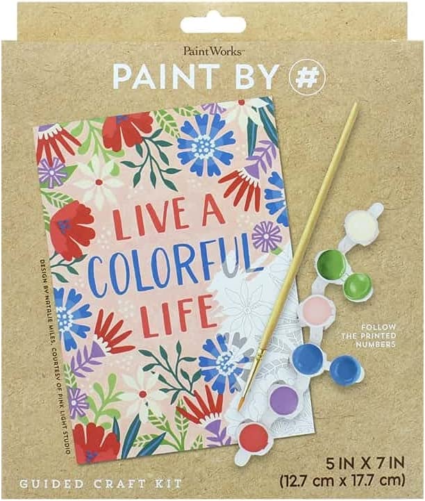 Live A Colorful Life Paint by # Guided Craft Kit