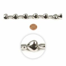 Silver Metallic Hearts