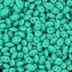 Turquoise Czech 2-Hole Glass Beads