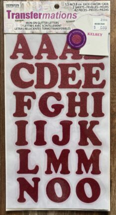 TransferMations Iron-On Glitter Letters in Pink 1.5 Inch Tall