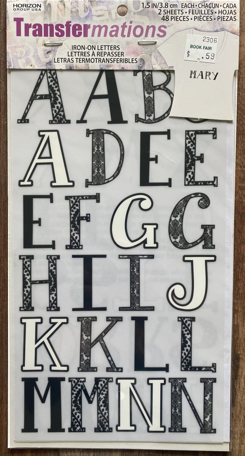 TransferMations Iron-On Letters 1.5 Inch Tall