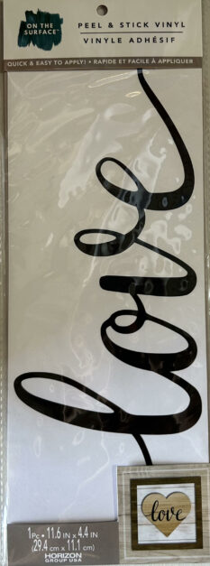 Love Vinyl Word Peel & Stick 11.6 inch x 4.4 Inch