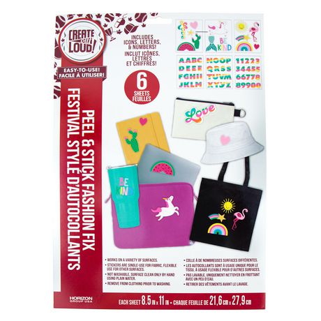 Create out Loud! Good Vibes Theme Peel & Stick Fashion Fix 6 Sheets