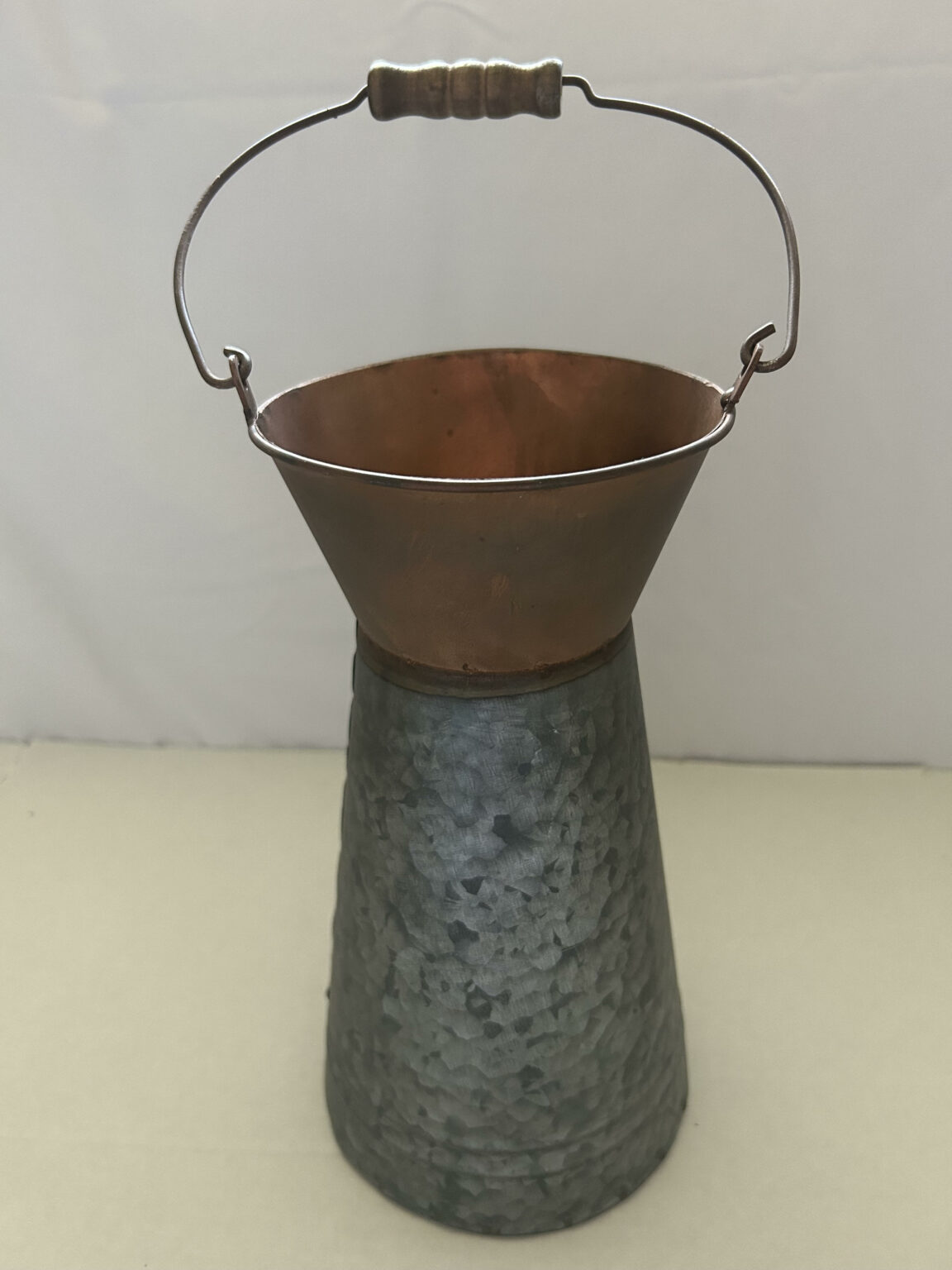 Galvanized Container with Handle 10-Inch Tall
