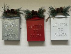 Letters to Santa Mailbox Ornament 5.5" Tall - 3 Colors to Choose From