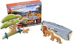 African Pride Rock Woodkins Wooden Playset 5 Pieces