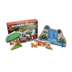 Tiger Adventure Woodkins Wooden Playset 5 Pieces