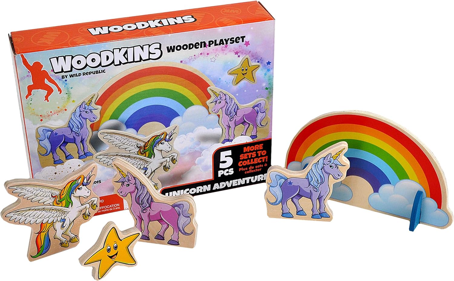 Unicorn Adventure Woodkins Wood Playset 5 Piece