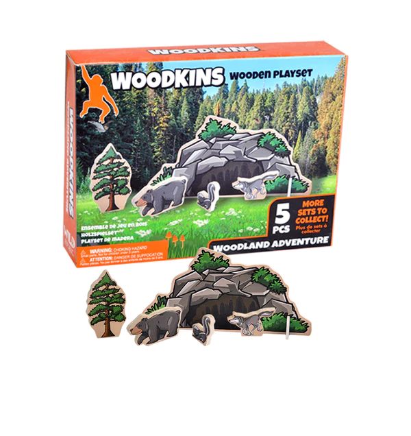Woodland Adventure Woodkins Wooden Playset 5 Piece Set