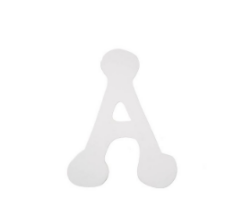 A White Wooden Letter 5 x 4 inch