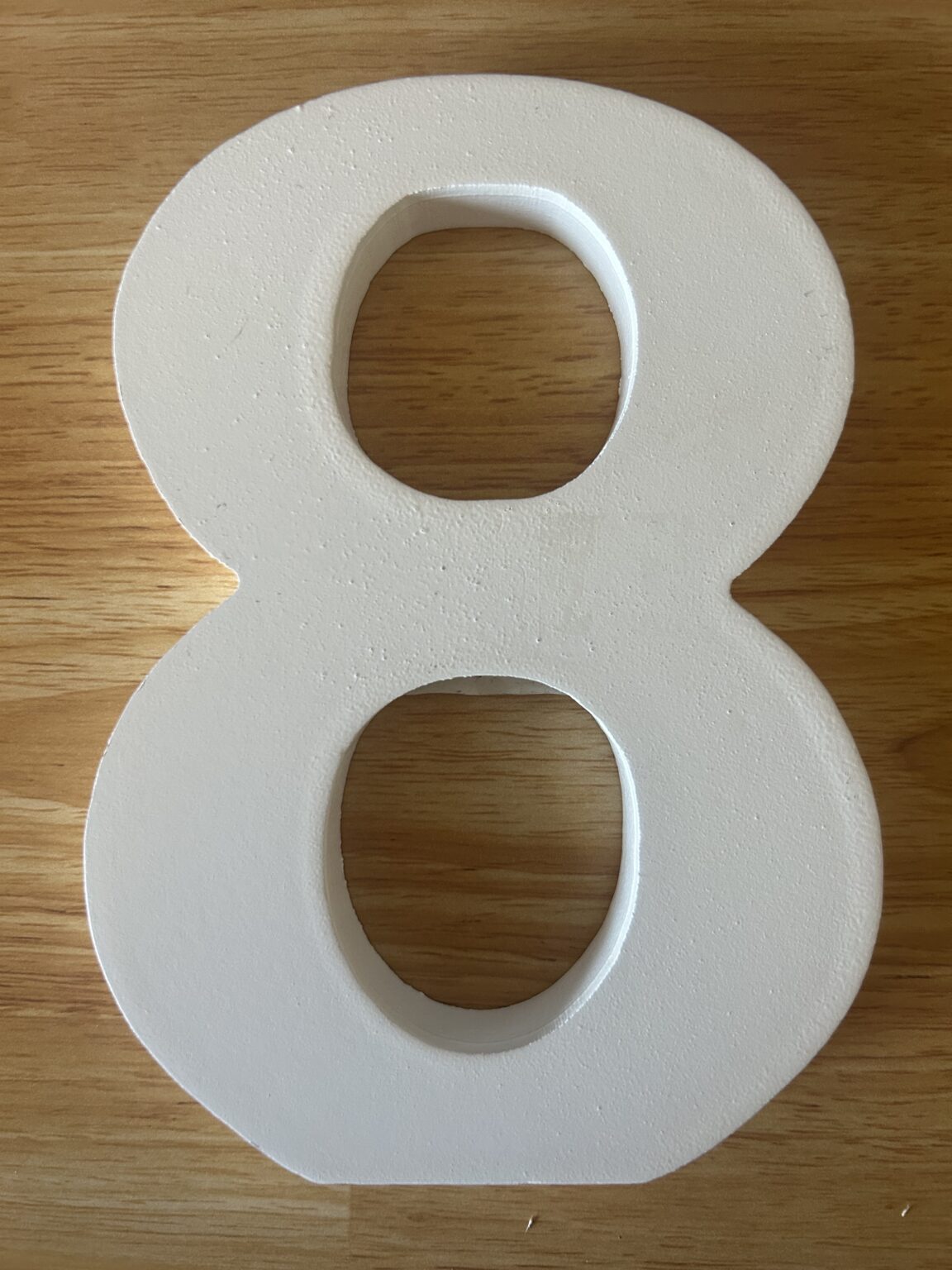 8 White Wooden Number 6 x 4.35 Inch