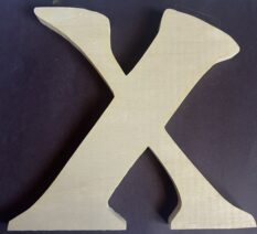 X Bold Wooden Letter 8 x 8.5 inch