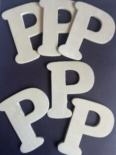 P Wooden Letters 6 Pack 4.25 x 3.5 inch