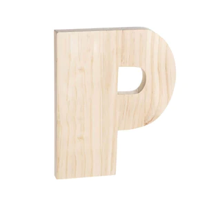 P Bold Wooden Letter 8 in x 6.5 in