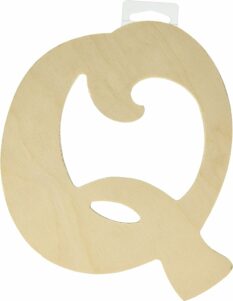 Q Wooden Letter 8 in x 7 in