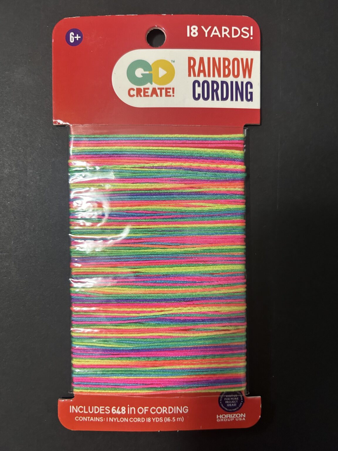 Rainbow Cording 18 Yards
