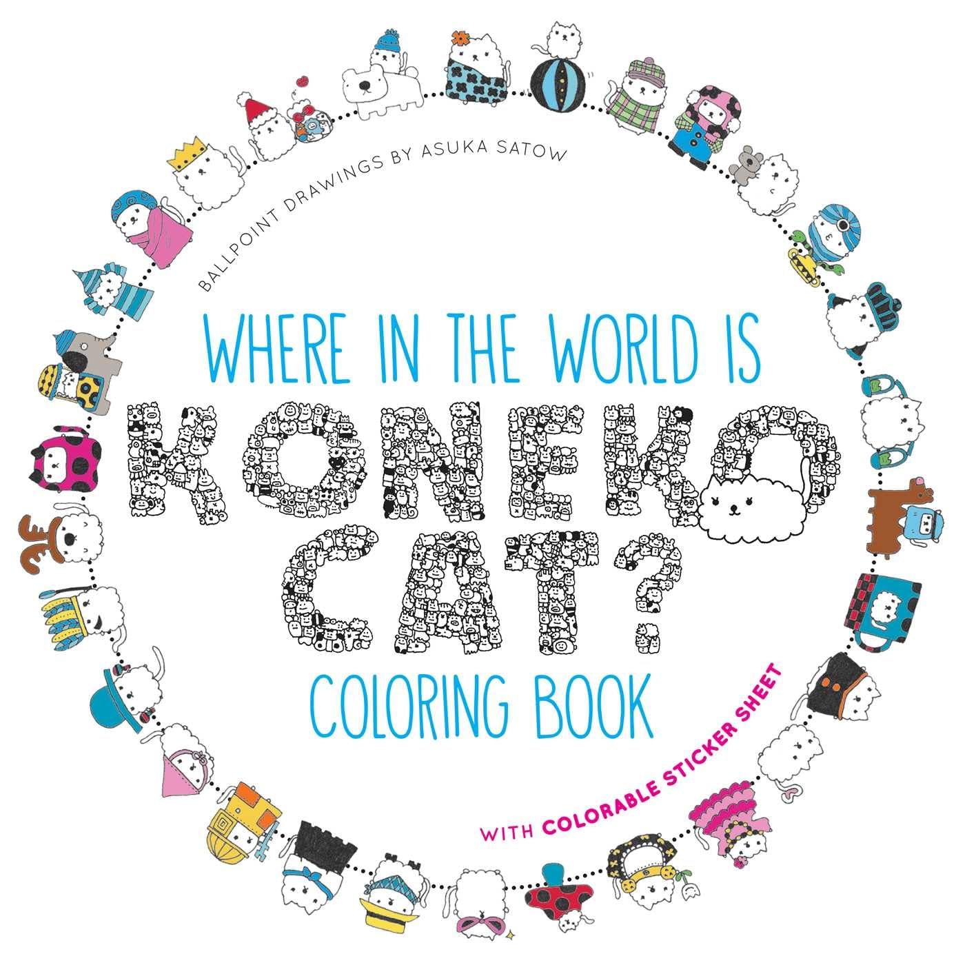 Where in the World is Koneko Cat? Coloring Book