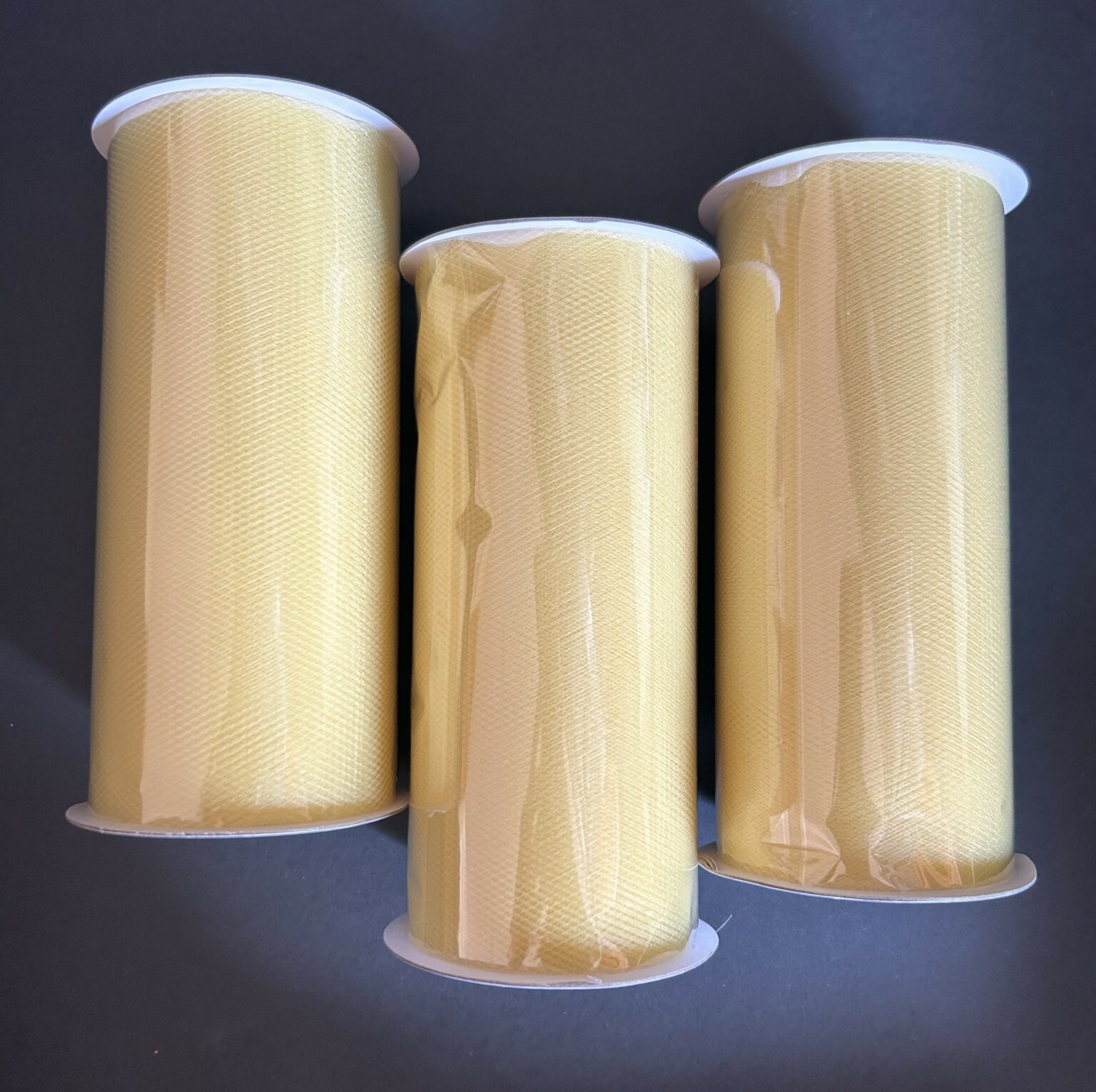 Yellow Tulle 3 Pack 6 in x 25 yd Each