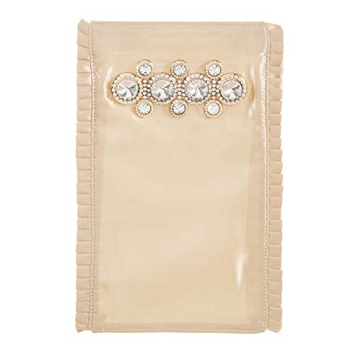 Bouquet Wrap with Rhinestones in Gold Satin