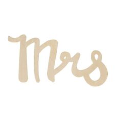 Mrs Unfinished Wood Cutout 9 pc