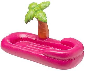Mini Accents Pool Float with Palm Tree Figurine 2.45" x 1.25"