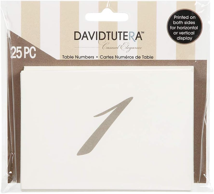 Double Sided Table Numbers 25 pc